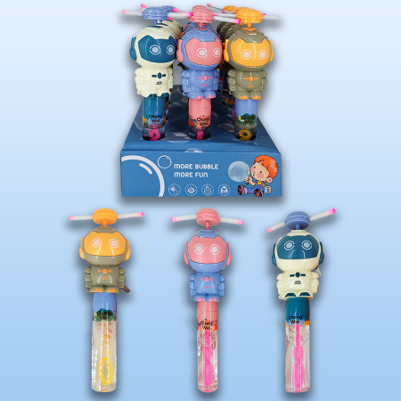 Мыльные пузыри Кристал-Канц 'Робот' 22 см, с подсветкой, Инерционный вентилятор, D37567