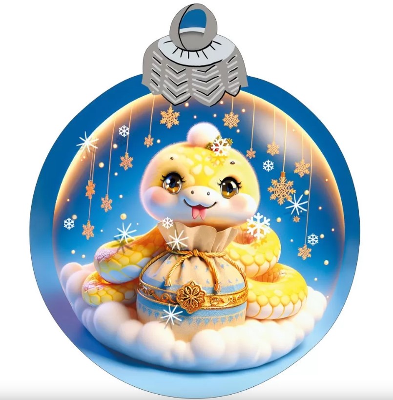 Украшение на скотче 'Змея в шарике', (10 шт;уп), 079.494