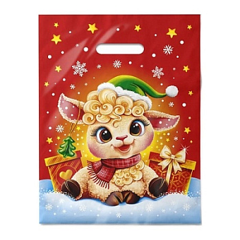 Пакет ПЭ с вырубной ручкой 31x40см (60) (Кудряшка) НГ Ламинированный Интерпак (х50/500)