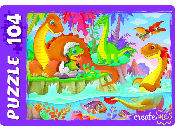 Пазл 104 эл. Рыжий Кот 'Мир динозавров №38', ПУ-5165